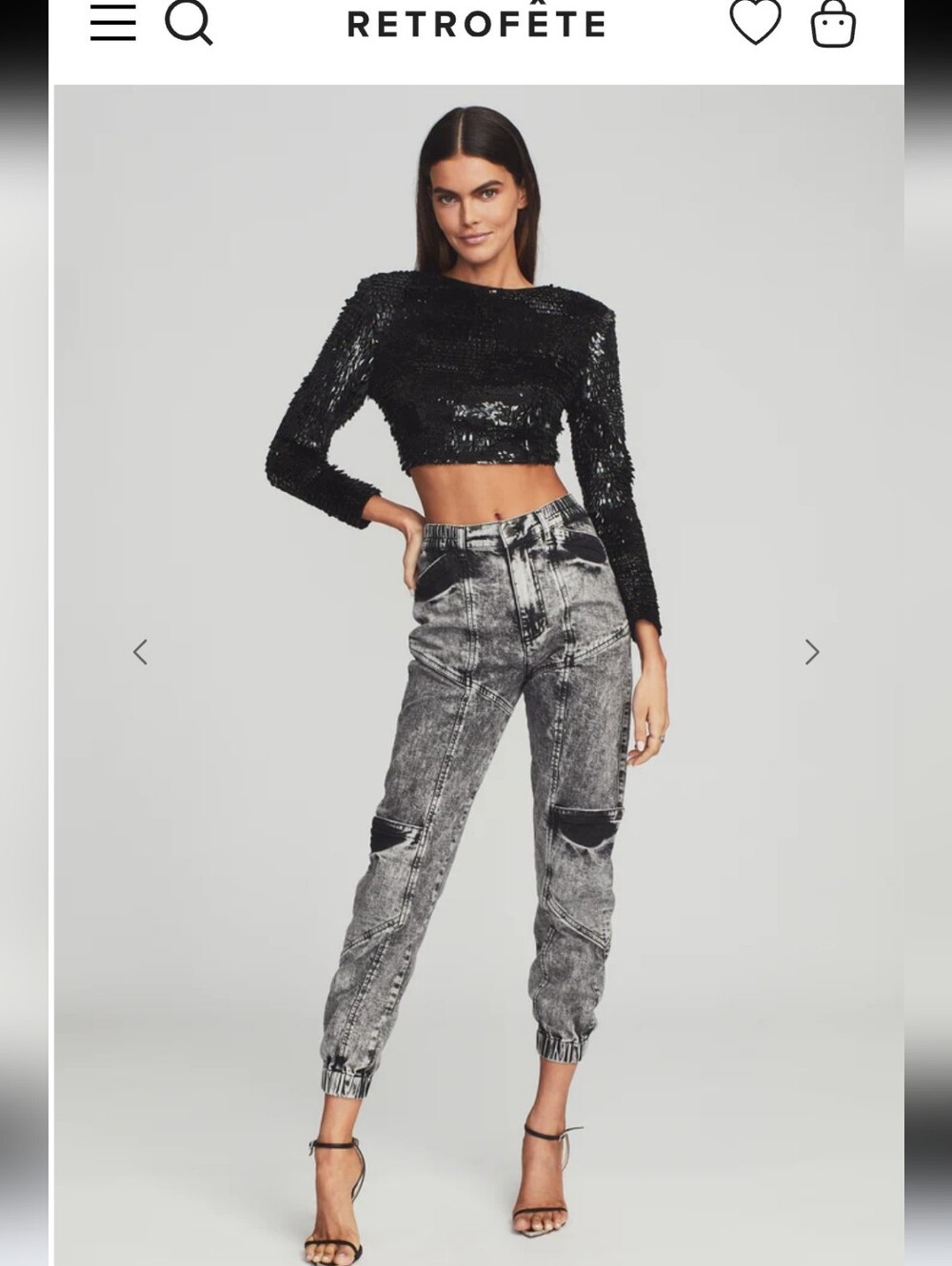 Retrofete Tatum Jeans in Acid Grey Size 27